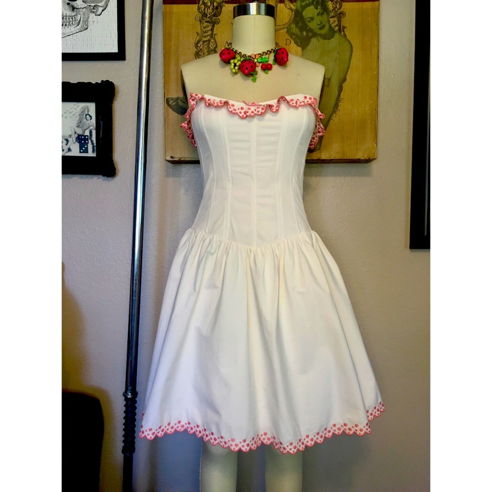 Betsey Johnson White Corset Dress